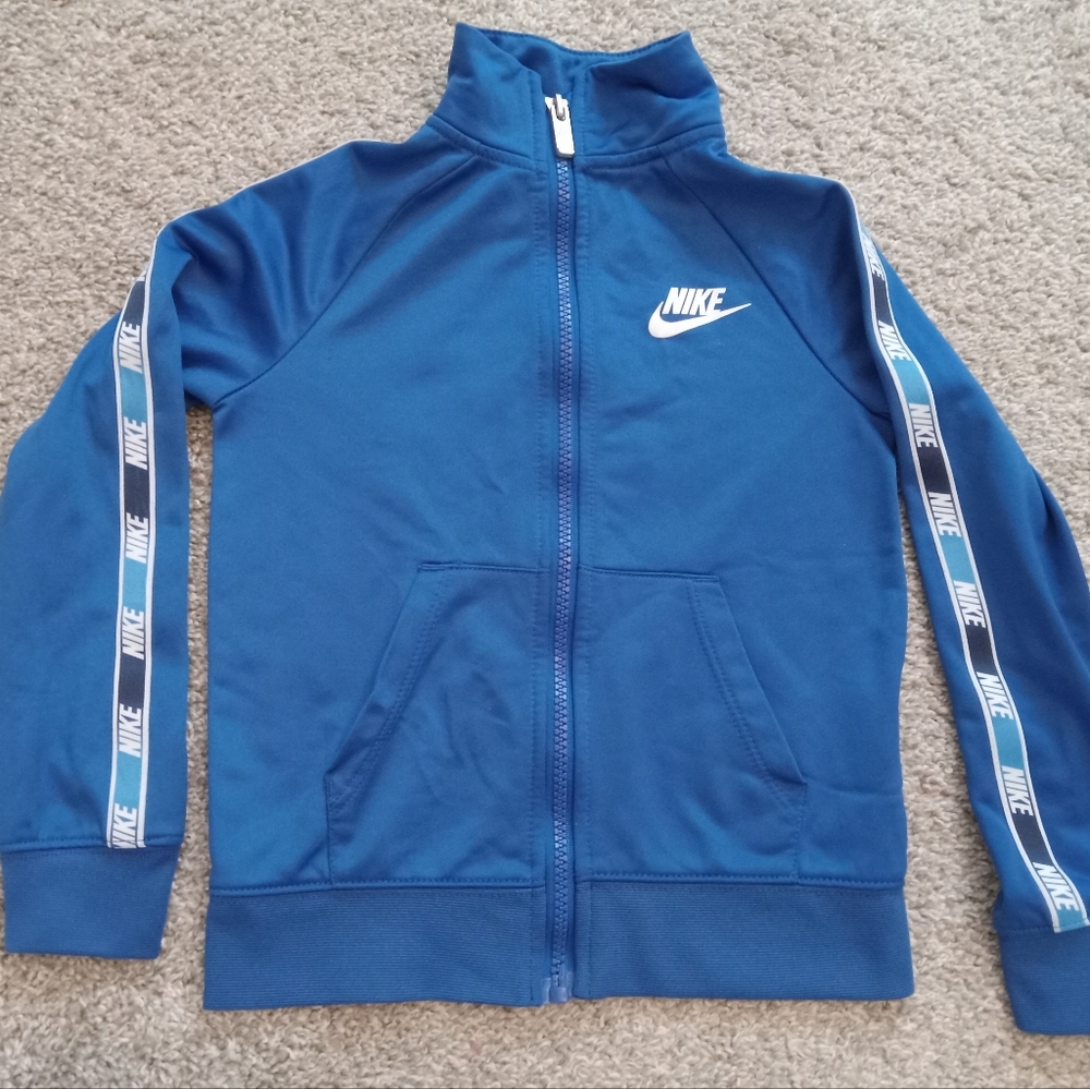 Girl/Boy Nike Athletic Blue Track Zipup Jacket Size 4 Xs